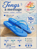 Tongs à Message – PÉPITE 💙✨