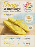Tongs à Message – SMILE 💛✨