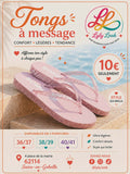 Tongs à Message – BONHEUR 🩷✨