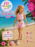 🌸 Combishort Fille Rose – Prête pour l'été ! 🌸