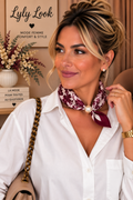 Foulard Bijou Bordeaux Fleuri – Chic & Féminin 🌸🍷✨