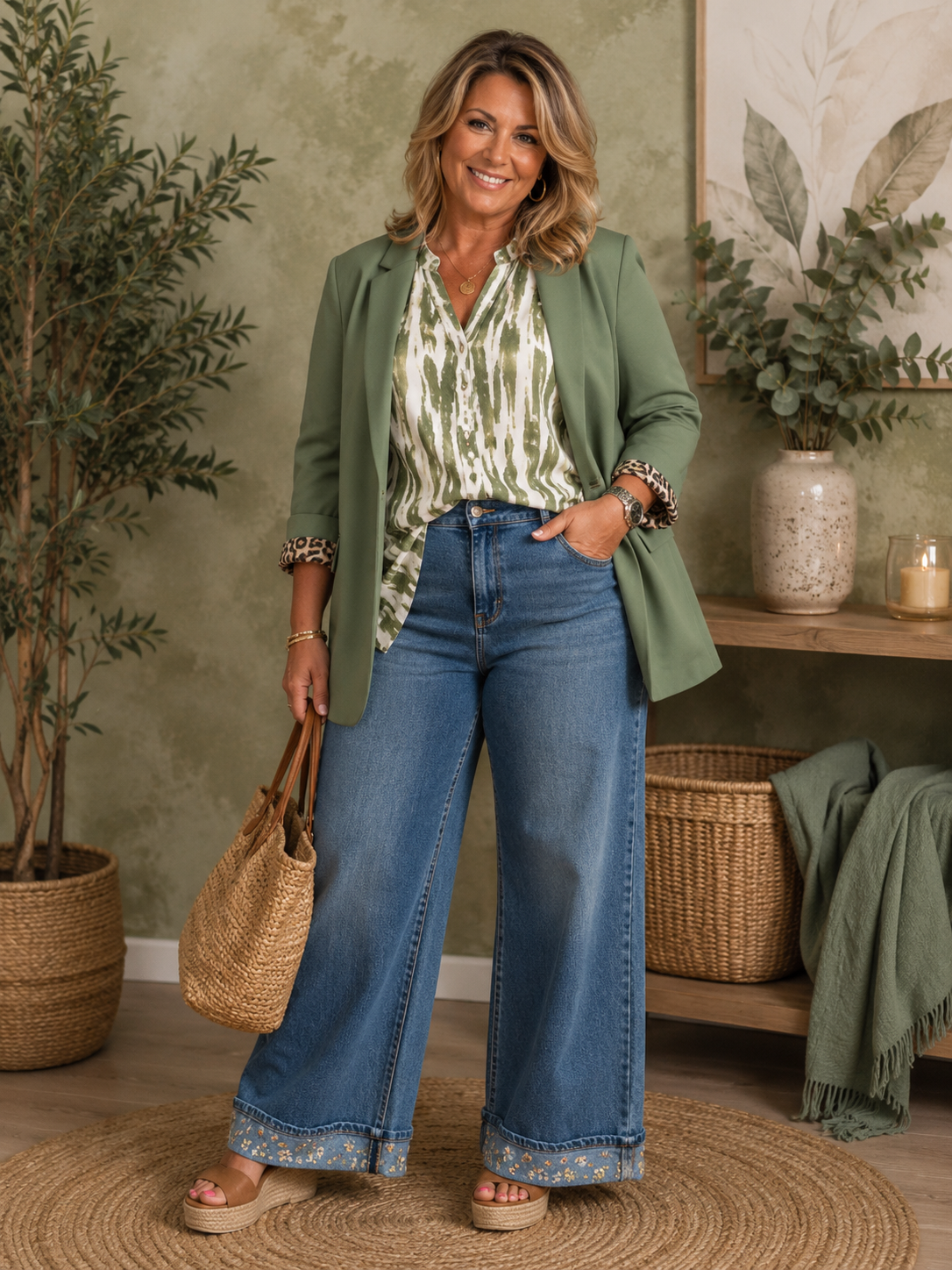Blazer long – Kaki 💚
