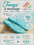 Tongs à Message – PASSIONNÉE 💙✨