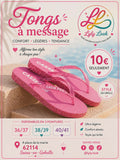 Tongs à Message – CASSE PIED 🩷✨