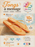 Tongs à Message – CRANEUSE 🧡✨