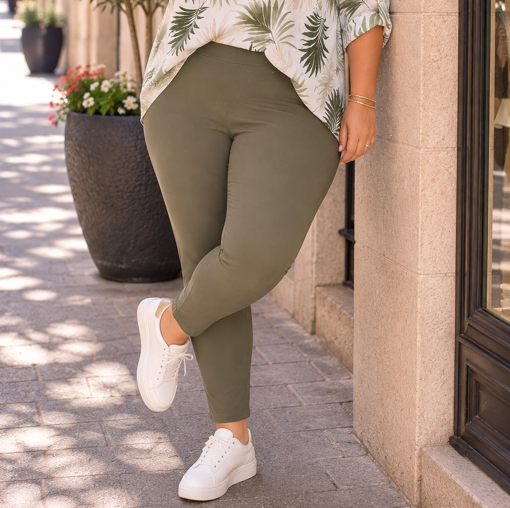 Pantalon Christy kaki – Confort & Élégance ✨