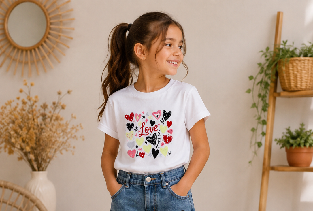 💕 Tee-shirt LOVE – Fille