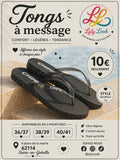 Tongs à Message – CHIPIE 🖤✨