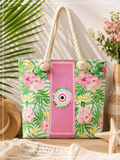 Sac de plage tropical rose – Œil porte-bonheur