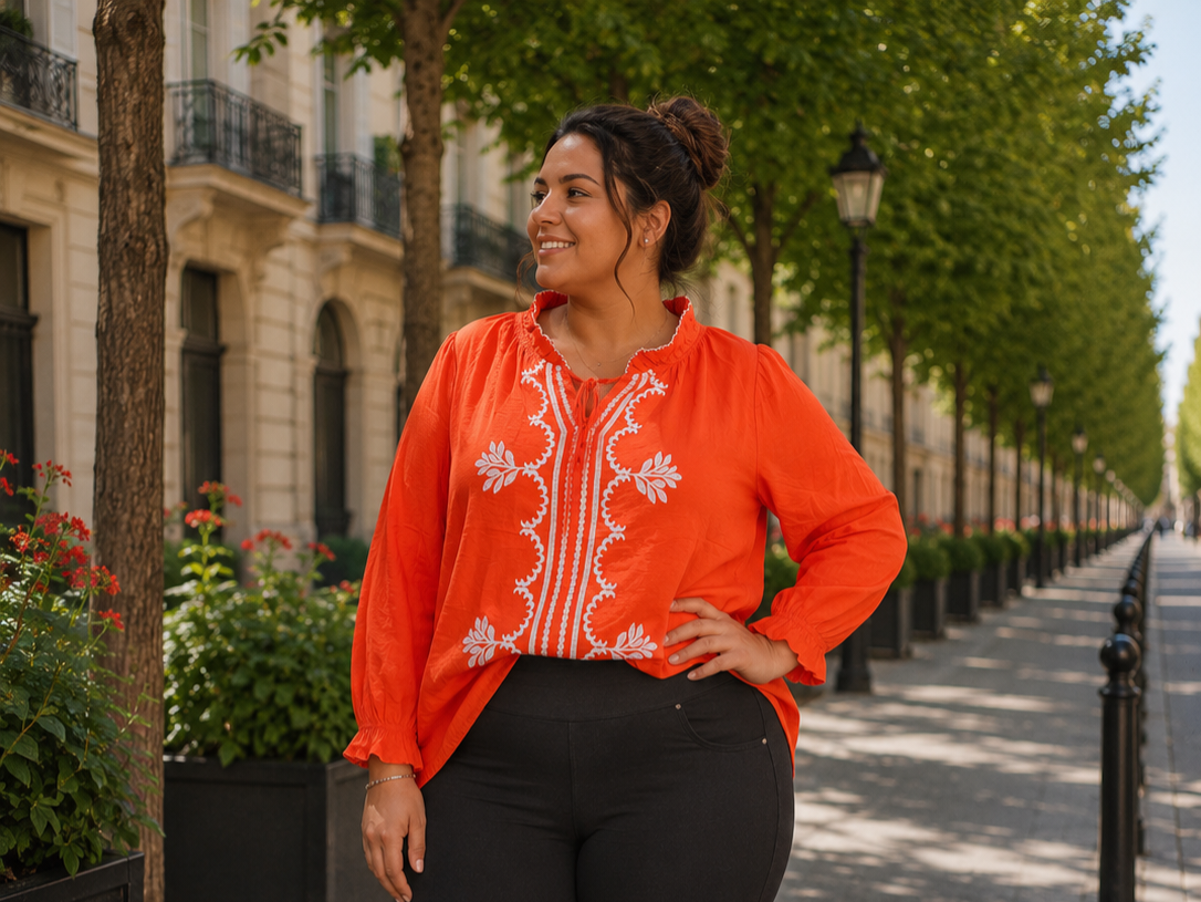 🧡 Blouse brodée CHRISTY