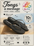 Tongs à Message – BICHETTE 🖤✨