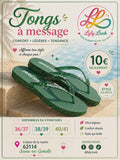 🩴✨ Tongs à Message – Laissez parler votre style ! ✨🩴