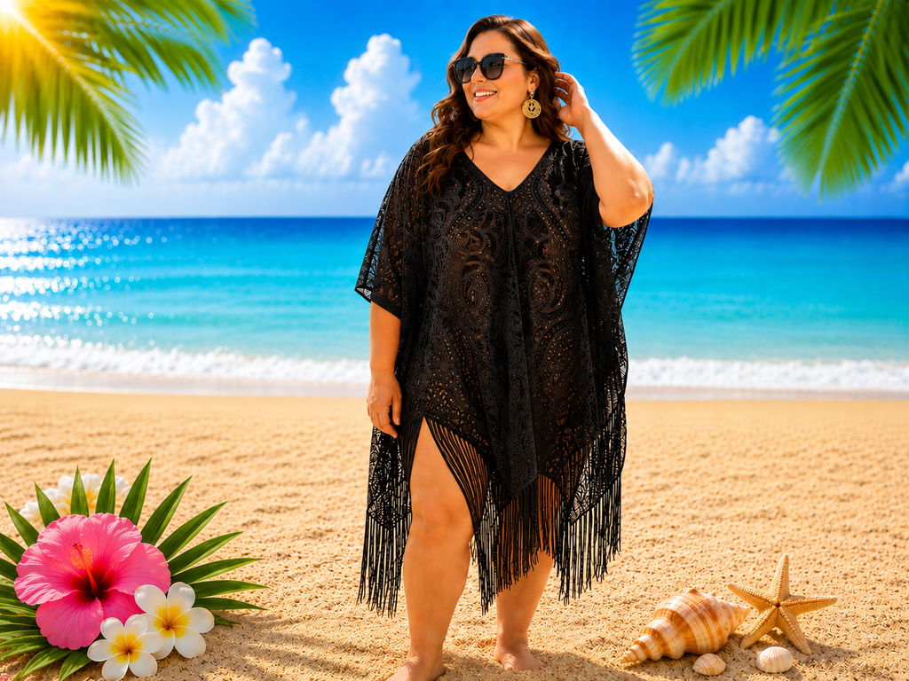 Paréo de plage dentelle – Taille unique