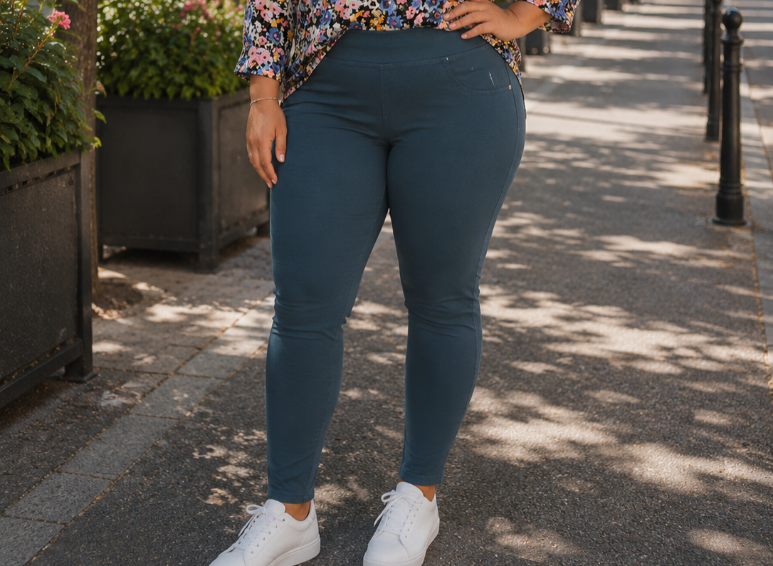 💙 Pantalon / Jegging CHRISTY bleu canard
