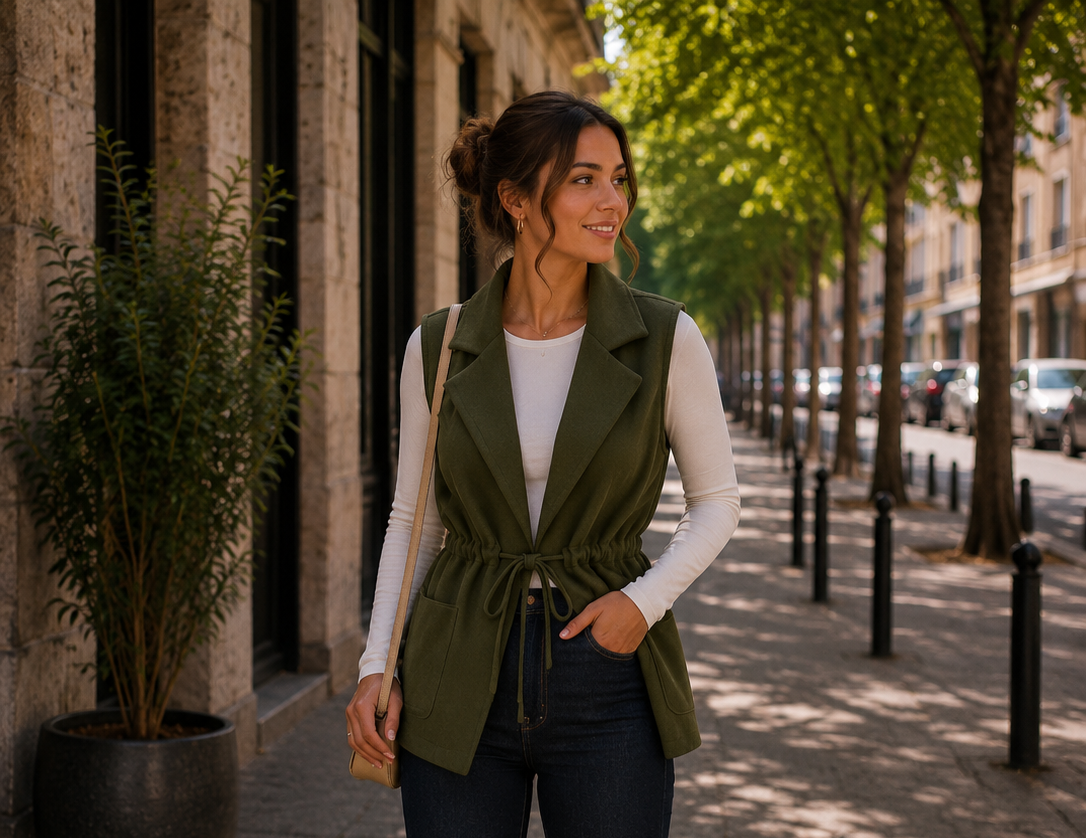 Veste sans manche kaki