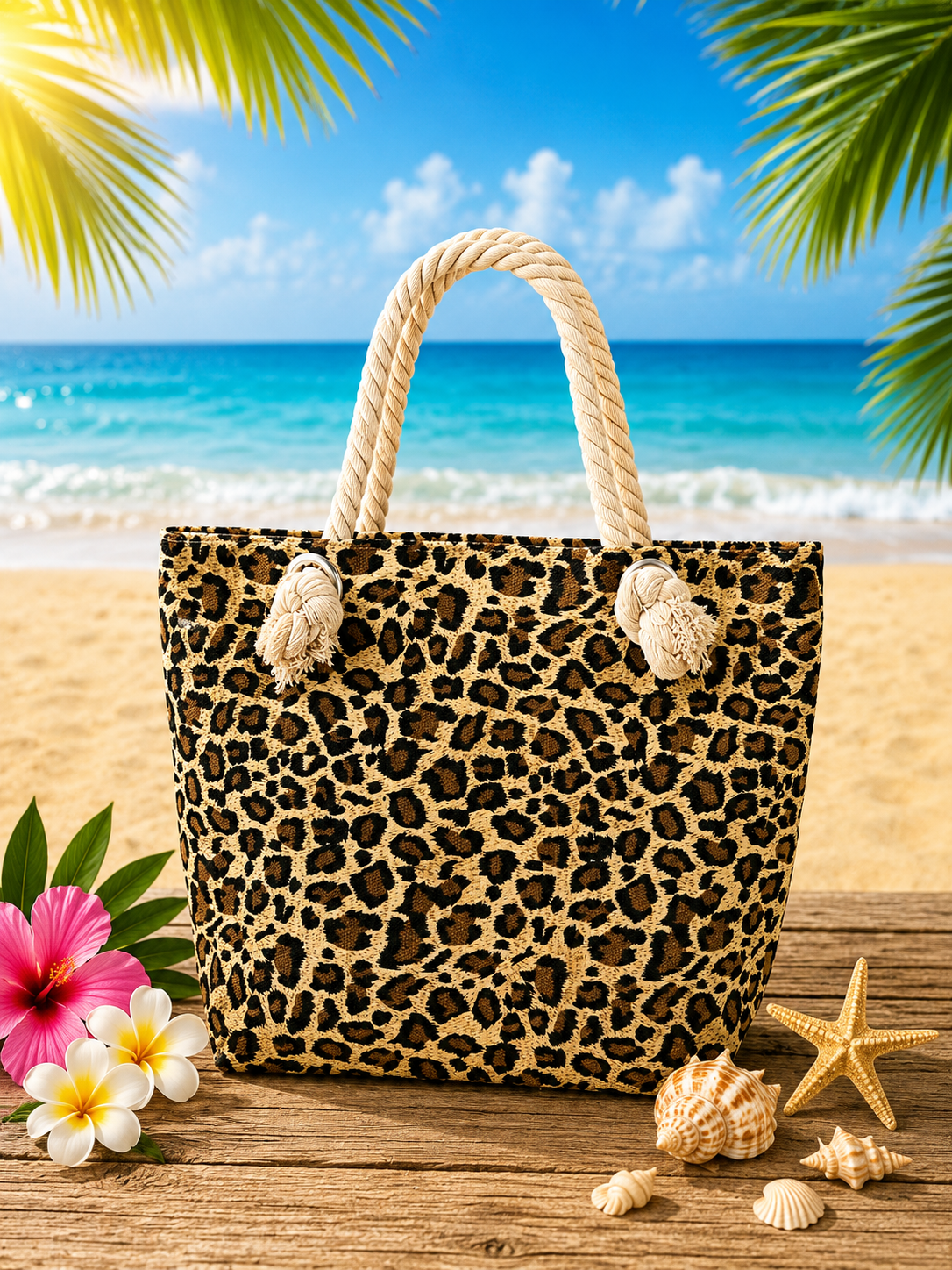 Sac de plage Léopard