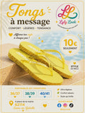 Tongs à Message – ZÉRO DÉFAUT 💛✨